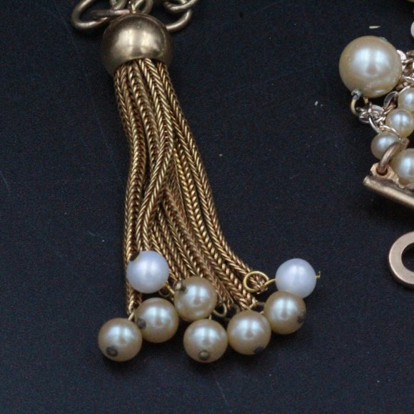 SPECTACULAR FAUX PEARL HIGH END RUNWAY DANGLE HIP WAIST BELT - Picture 6 of 7